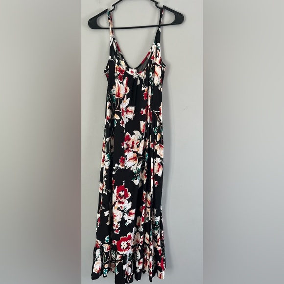 Buenos Ninos Floral V neck Maxi Dress Boho Printed Sz M adjustable straps NWT - Picture 3 of 11